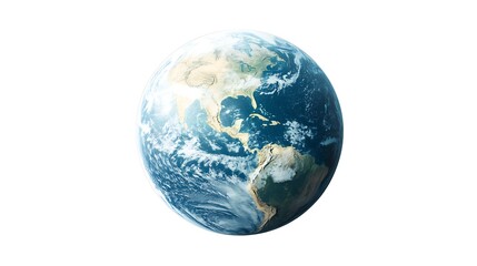 Fototapeta premium Earth Globe on White Background