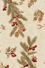 Festive Christmas Embroidery with Trees, Snowflakes, and Holiday Decorations