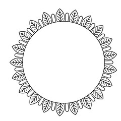 Round Floral Circle Ornament