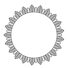 Round Floral Circle Ornament
