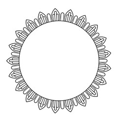Round Floral Circle Ornament