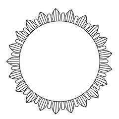 Round Floral Circle Ornament