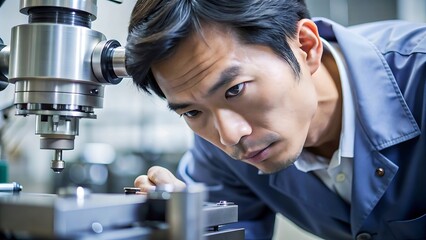 パネーゼのエンジニアは、技術的な詳細と精度に重点を置いて、機械を正確に検査します。