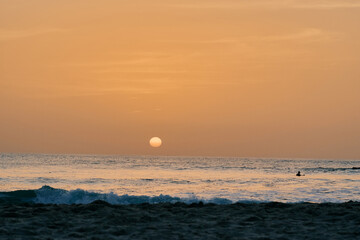 kit surfing on the beach