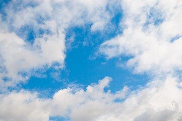 Obraz premium The photo shows blue sky and clouds