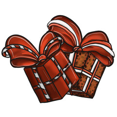Gift Boxes with Red Ribbons
Stacked Christmas gifts wrapped in red paper and tied with festive bows, symbolizing joy and holiday cheer.