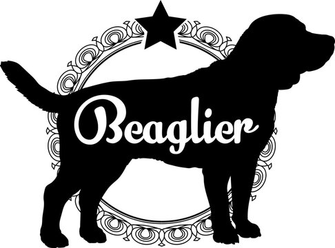 Beaglier dog silhouette, dog, dog breeds, logo, vector, silhouette, logo design, animal, illustration, icon, sign, design, black, symbol, pet
