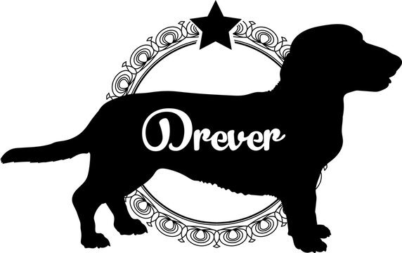  Drever. dog silhouette, dog, dog breeds, logo, vector, silhouette, logo design, animal, illustration, icon, sign, design, black, symbol, pet
