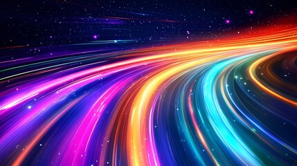 Obraz premium Digital technology universe future neon light poster background
