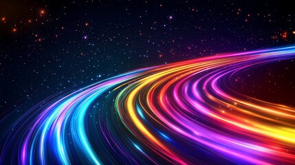 Obraz premium Digital technology universe future neon light poster background