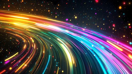 Obraz premium Digital technology universe future neon light poster background