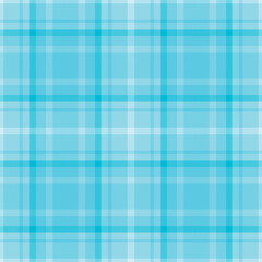 Plaid seamless pattern in blue. Check fabric texture. Vector textile print.