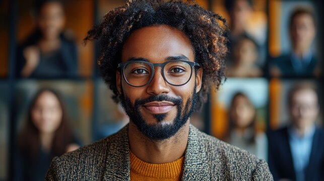 virtual meeting with multiple participants on a grid layout the screenshot of video conference call