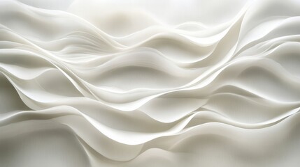 Obraz premium 3d white abstract wavy smooth background