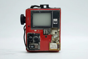 Fototapeta premium vintage Etch A Sketch on white background