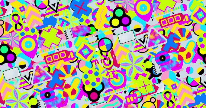 Animation retro fashion texture patch background