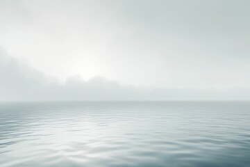 Obraz premium Misty lake with a foggy background.