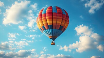 Fototapeta premium inflatable hot air balloon with cartoon style 3d rendering