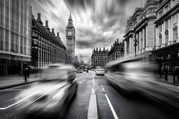 Obraz premium Black and white photography of London