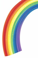 Obraz premium A colorful rainbow arc on a white background.