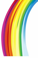 Obraz premium Colorful curved lines forming a rainbow.