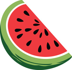 watermelon slice isolated on a white background