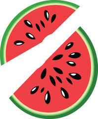 watermelon slice isolated on a white background