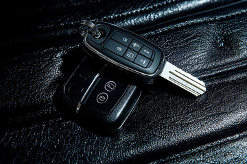 performance vehicle key with carbon fiber background