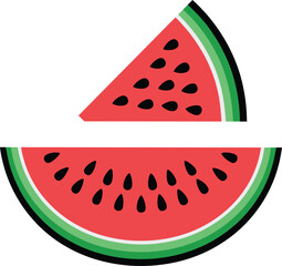 watermelon slice isolated on a white background