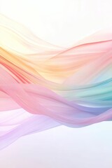 Abstract pastel waves on white background.