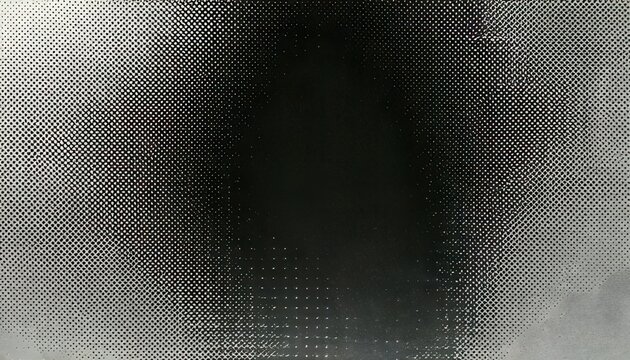 Abstract halftone with black and white gradient. Grunge texture for blend effect. Generated image