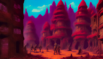 Color Denoised | JPG Artifact Free | Sweet As Hell Designs' Signature Textures | One-Of-A-Kind Color Blended | Fantasy Art Key Frame | Animation Ready
