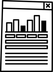 Data analysis finance concept outline illustration