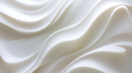 Fototapeta premium 3d wavy white smooth and wavy background
