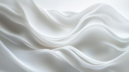 Obraz premium 3d wavy white smooth and wavy background