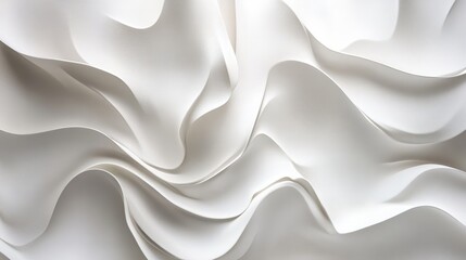 Obraz premium 3d wavy white smooth and wavy background