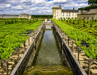 Vilandry chateau and gardens, Loire, France