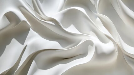 Obraz premium 3d wavy white smooth and wavy background