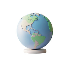 Fototapeta premium World globe, PNG transparent background