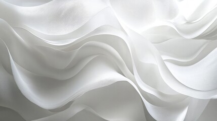 Obraz premium 3d wavy white smooth and wavy background
