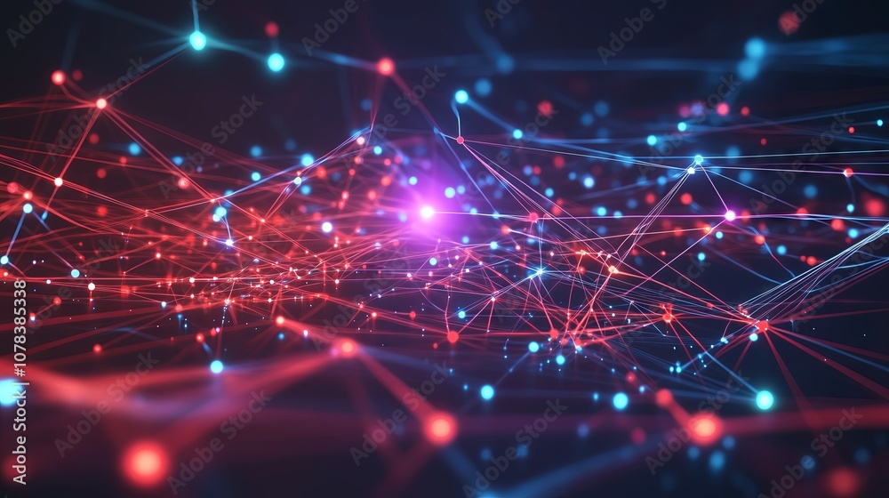 Poster plexus abstract technology background connecting lines and dots