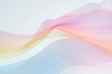 Fototapeta premium Abstract pastel waves on white background.