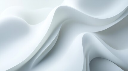 Obraz premium 3d wavy abstract white background