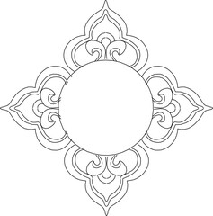 Sketch vector illustration silhouette design ornate painting decoration ornament abstract modern classic vintage ethnic floral traditional 