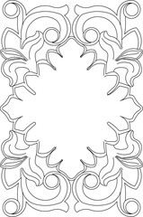 Sketch vector illustration silhouette design ornate painting decoration ornament abstract modern classic vintage ethnic floral traditional 