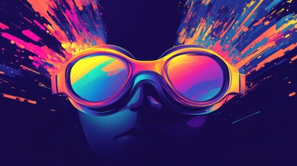 Goggles and Colorful Splashes