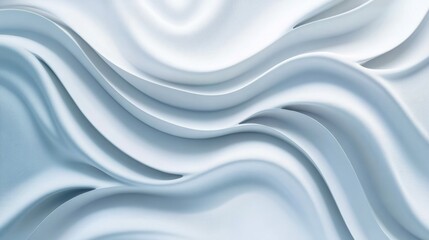 Obraz premium 3d abstract wavy white background. smooth wallpaper