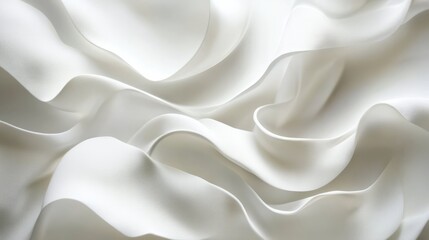 Obraz premium 3d abstract wavy white background. smooth wallpaper