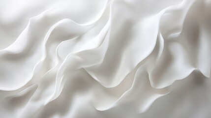 Fototapeta premium 3d abstract wavy white background. smooth wallpaper