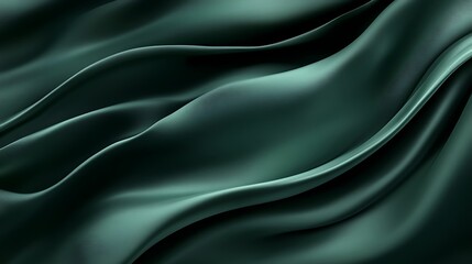 Obraz premium Smooth dark green abstract pattern for background and banner designs